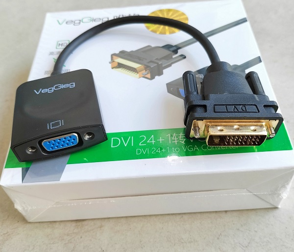 Cáp chuyển đổi DVI-D (24+1) to VGA dài 15cm VegGieg V-Z619